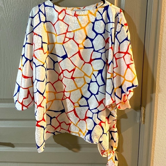 La Chemise Tops - La Chemise Women's Large Side Tie Blouse